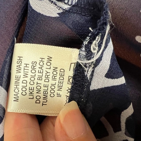 Live 4 Truth Nautical Anchor Navy And White Semi Sheer Blouse Cover  Up Size Med - Picture 7 of 10